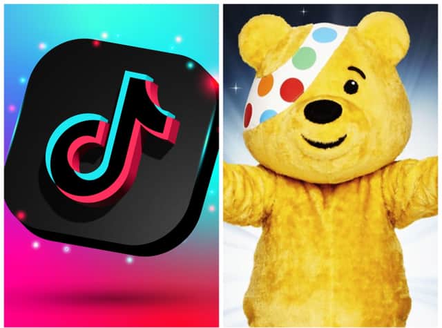 TikTok has announced a partnership with BBC charity campaign Children in Need for the 2023 charity campaign. Images by Adobe Photos (left) and BBC (right).