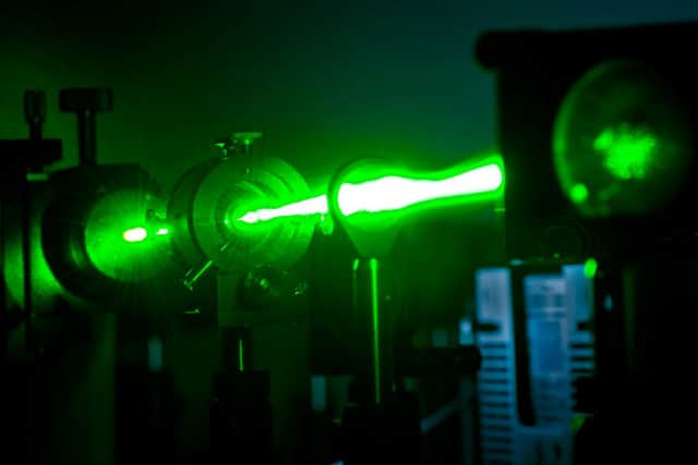 A laser at the Central Laser Facility in 2009. (Image: Stephen Kill/STFC)