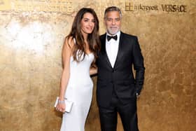 NEW YORK, NEW YORK - SEPTEMBER 28: (L-R) Amal Clooney and George Clooney attend the Clooney Foundation For Justice's "The Albies" on September 28, 2023 in New York City. (Photo by Cindy Ord/Getty Images)
