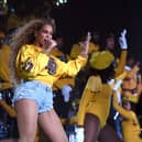 Beyonce Knowles performs onstage during 2018 Coachella Valley Music And Arts Festival Weekend 1 at the Empire Polo Field on April 14, 2018 in Indio, California.  (Photo by Larry Busacca/Getty Images for Coachella )