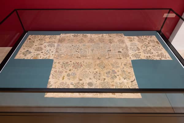 The 16th Century Bacton Altar Cloth, believed to be the only surviving dress worn Queen Elizabeth I - one of the items in a new exhibition showcasing 400 years of fine craftmanship opening in London. 
