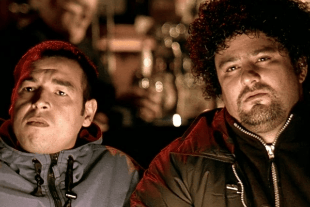 Jake Abraham (left) was perhaps best known for his role as Liverpudlian gangster Dean in 1998's "Lock, Stock and Two Smoking Barrels" (Credit: Polygram Films)