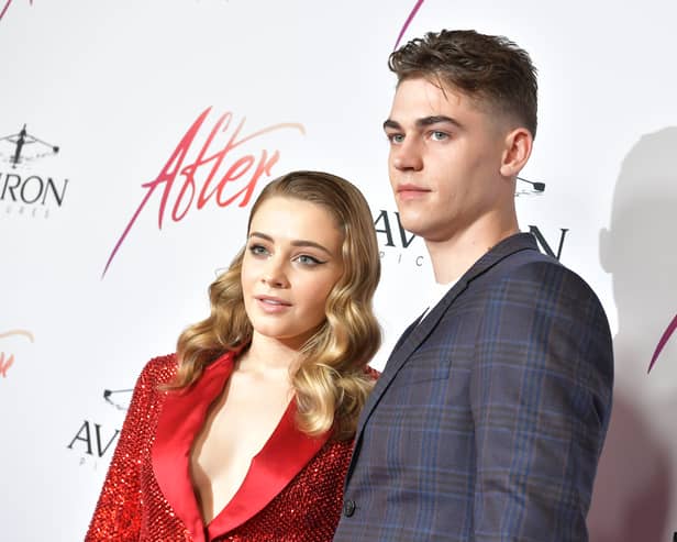 Josephine Langford and Hero Fiennes Tiffin attend the premiere of Aviron Pictures' "After" in 2019 (Photo: Amy Sussman/Getty Images) 