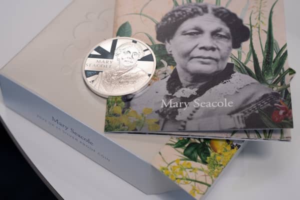 The new coin in honour of Mary Seacole, the 19th-century Jamaican-born nurse who overcame racism and injustice to nurse soldiers during the Crimean War (Photo: Royal Mint)