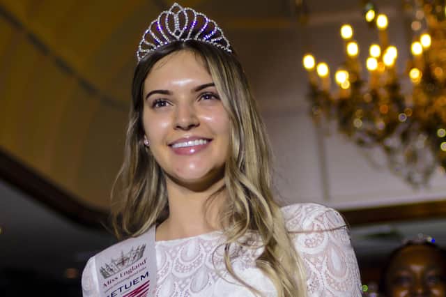 Dental nurse Natasha Beresford, 26, who is foregoing the chance to be Miss England because it clashes with her best friend's wedding - so will lose her Miss London crown Picture: Lauren Cremer, FabUK / SWNS