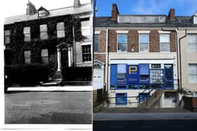 Colonial House in the 1940s and Colonial House now