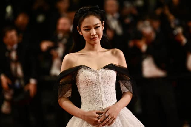 South Korean singer and actress Jennie Kim arrives for the screening of the film "The Idol" during the 76th edition of the Cannes Film Festival in Cannes, southern France, on May 22, 2023. (Photo by LOIC VENANCE / AFP) (Photo by LOIC VENANCE/AFP via Getty Images)