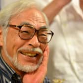 Oscar-winning Japanese animator Hayao Miyazaki speaks to the press in Tokyo on July 13, 2015.  Miyazaki is making a short animation movie with a character of a caterpillar, which will be screening at the Ghibli Museum in suburban Tokyo. (Photo by YOSHIKAZU TSUNO/AFP via Getty Images)