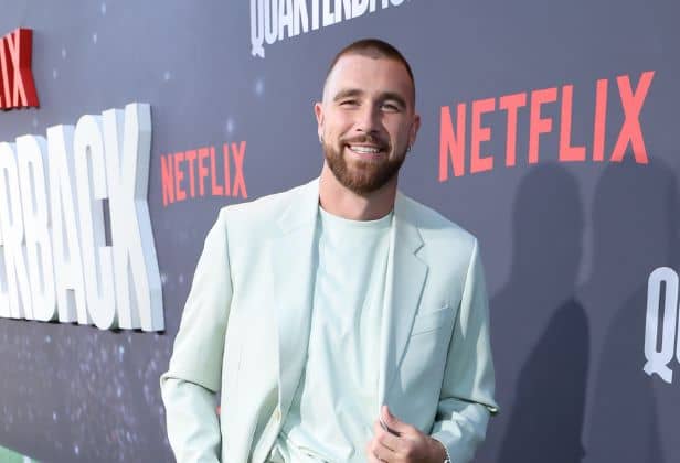 HOLLYWOOD, CALIFORNIA - JULY 11: Travis Kelce attends the Los Angeles Premiere Of Netflix's "Quarterback" at TUDUM Theater on July 11, 2023 in Hollywood, California. (Photo by JC Olivera/Getty Images)