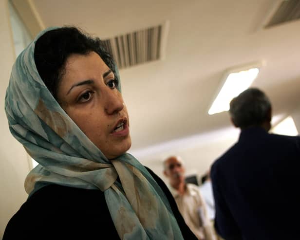 Imprisoned Iranian women's rights activist Narges Mohammadi has won the 2023 Nobel Peace Prize. (Credit: AFP via Getty Images)