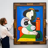 Pablo Picasso's 1932 masterpiece Femme à la montre on display at Sotheby's in London, as it goes on show for the first time ever in Europe. (Image: PA)