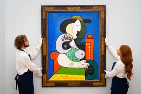 Pablo Picasso's 1932 masterpiece Femme à la montre on display at Sotheby's in London, as it goes on show for the first time ever in Europe. (Image: PA)
