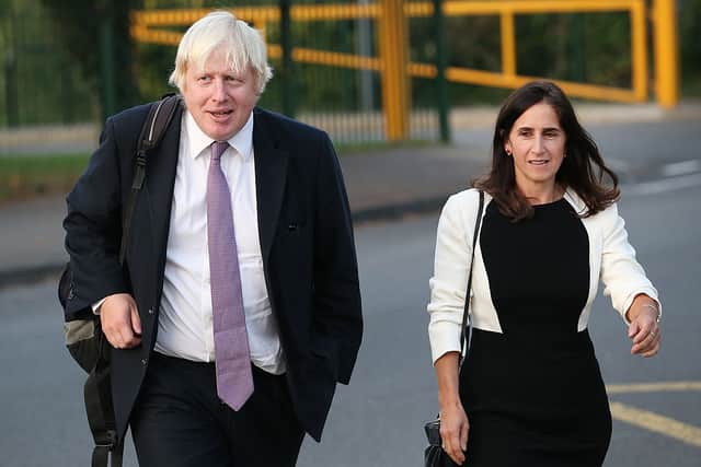Boris Johnson and his then-wife Marina arrive at Ruislip High School on September 12, 2014 in Uxbridge, England. Credit: Peter Macdiarmid/Getty Images