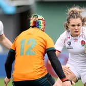 Ellie Kildunne in action for England during the 2021 World Cup