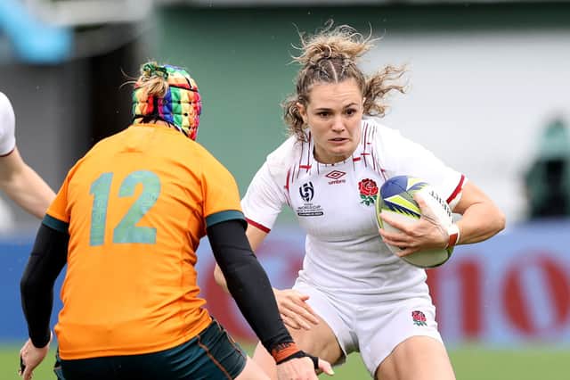 Ellie Kildunne in action for England during the 2021 World Cup