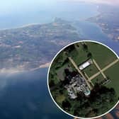 A magnificent property on the Isle of Wight has gone on the market for nearly £4m (Inset: Google Maps)