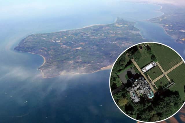A magnificent property on the Isle of Wight has gone on the market for nearly £4m (Inset: Google Maps)