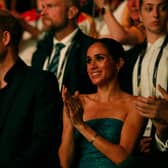 Meghan Markle and Prince Harry will be in New York for World Mental Health Day on October 10, 2023. Harry, Duke of Sussex and patron of the Invictus Games (L), and his wife Meghan, Duchess of Sussex, attend the closing ceremony of the 2023 Invictus Games in Duesseldorf, western Germany on September 16, 2023. The Invictus Games, an international sports competition for wounded soldiers founded by British royal Prince Harry in 2014, was taking place from September 9 to 16, 2023 in Duesseldorf. (Photo by LEON KUEGELER/AFP via Getty Images)