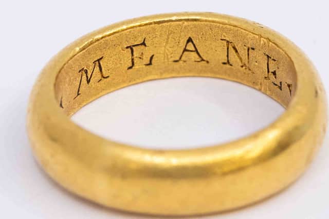 The 16th century posy ring. (SWNS)