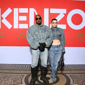 PARIS, FRANCE - JANUARY 23: Ye and Julia Fox attend the Kenzo Fall/Winter 2022/2023 show as part of Paris Fashion Week on January 23, 2022 in Paris, France. (Photo by Pascal Le Segretain/Getty Images For Kenzo)