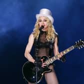 Madonna is likely to be staying at her London residence in Marylebone for her Celebration tour dates at The O2 Arena. ROME - SEPTEMBER 06: Madonna performs at during her "Sticky and Sweet" world tour at Olympic Stadium on September 6, 2008 in Rome, Italy. (Photo by Elisabetta Villa/Getty Images)
