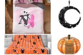 Best Halloween home decor from Aldi, B&M, Home Bargains, Asda, The Range, Poundland. Photos by Asda (top left), Home Bargains (bottom left), B&M (top right) and Aldi (bottom right).