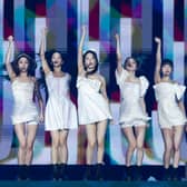 LE SSERAFIM performs at K-Pop Super Live to open Seoul Festa 2022 celebrating the return of tourism and events following the COVID-19 pandemic at Jamsil Sports Complex on August 10, 2022 in Seoul, South Korea. (Photo by Justin Shin/Getty Images)
