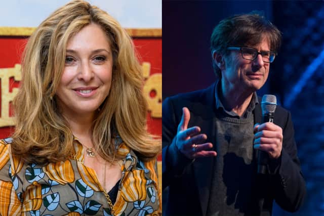 Left: Tracy Ann Oberman / Right: Robert Peston. Credit: Getty Images