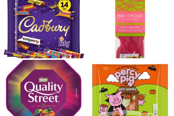 Best and cheapest Halloween 2023 sweets, treats and chocolates from M&S, Aldi and more. Photos by Tesco (top left), Aldi (bottom left), Waitrose (top right) and Ocado (bottom right).