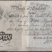 Lot 118 - Bank of England, Matthew Marshall, £5, Leeds. (SWNS)
