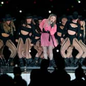 Madonna has called for peace in Middle East and the world during her first 2023 Celebration show at London 02. Image by Getty Photos.