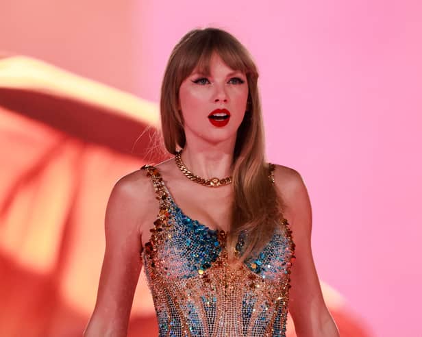 Taylor Swift’s Eras Tour concert film had the highest ticket sales at the UK and Ireland box office on its opening day in October 2023, according to a cinema boss. Swift is pictured performing during her Eras Tour earlier in 2023. Photo by Getty Images.
