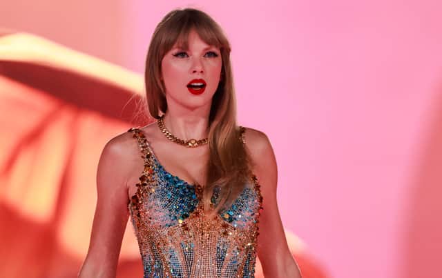 Taylor Swift’s Eras Tour concert film had the highest ticket sales at the UK and Ireland box office on its opening day in October 2023, according to a cinema boss. Swift is pictured performing during her Eras Tour earlier in 2023. Photo by Getty Images.