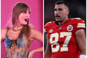 Couples can get a free wedding this SuperBowl Sunday thanks to Taylor Swift and her boyfriend NFL star Travis Kelce. Photos by Getty Images.
