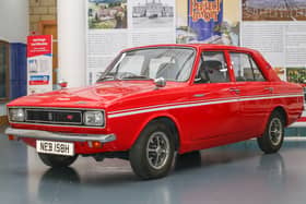 A rare 1969 Hillman GT on display at the British Motor Museum in Gaydon, Warwickshire on October 13 2023. Arguably the last Hillman GT left in the world, the car was restored in the TV programme 'Bangers & Cash: Restoring Classics'. (SWNS)