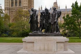 The Burghers of Calais outside The Palace of Westminster (circa 2022, David Dixon)
