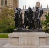 The Burghers of Calais outside The Palace of Westminster (circa 2022, David Dixon)