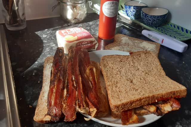Our not-so-bacon butties (Photo: Amber Allott)