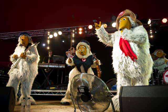 The Wombles perform live on the Avalon stage during the Glastonbury Festival at Worthy Farm, Pilton on June 26, 2011 in Glastonbury, England. The festival, which started in 1970 when several hundred hippies paid 1 GBP to attend, has grown into Europe's largest music festival attracting more than 175,000 people over five days.  (Photo by Ian Gavan/Getty Images)