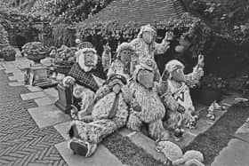 The Wombles, of the children's book and television series, and the related novelty pop group formed by Mike Batt, UK, 1st July 1974.  (Photo by Jack Kay/Express/Hulton Archive/Getty Images)