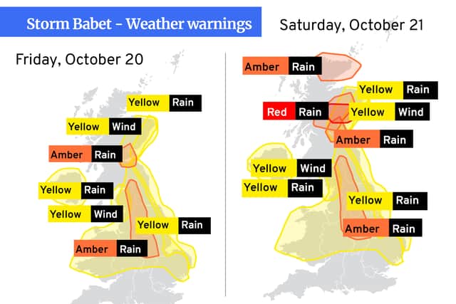 Various Met Office weather warnings of varying degrees are in place across the country. (Credit: NationalWorld/Kim Mogg)