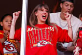 Taylor Swift supporting Kansas City Chiefs tight-end Travis Kelce. Credit: Getty Images