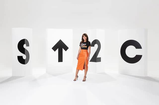Davina McCall is one of a handful of hosts for Channel 4's Stand Up To Cancer fundraising evening (Credit: Channel 4)