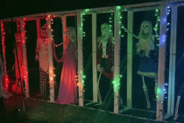 Taylor Swift's Eras Tour has inspired Halloween decorations which have gone viral on TikTok. Photo by TikTok/@WitchySwifty/Katelyn McLaughlin.