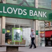 Lloyds Banking Group announced a profit surge while mortgage lenders experience sky-high borrowing costs. (Credit: Getty Images)