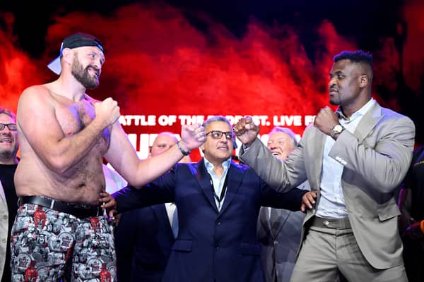 Tyson Fury and Francis Ngannou face off in a highly anticipated Saudi Arabia showdown. (Getty Images)