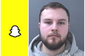 Snapchat has spoken out after a paedophile police officer who used the social media platform to get sexually explicit content from more than 200 girls was jailed. Photo by Adobe Images (left) and South Wales Police/PA Wire (right).