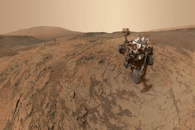 In this handout provided by NASA/JPL-Caltech/MSSS This self-portrait of NASA's Curiosity Mars rover shows the vehicle at the "Mojave" site (Image: NASA/JPL-Caltech/MSSS via Getty Images)
