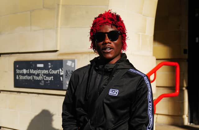 Bacari-Bronze O'Garro, also known as Mizzy, leaving Stratford Magistrates' Court. TikTok prankster Mizzy has been arrested on suspicion of perverting the course of justice. O'Garro allegedly began posting videos of people without their consent just hours after a criminal behaviour order prohibiting him from doing so was passed on 24 May this year. Issue date: Thursday October 26, 2023. PA Photo. See PA story COURTS Video. Photo credit should read: Victoria Jones/PA Wire
