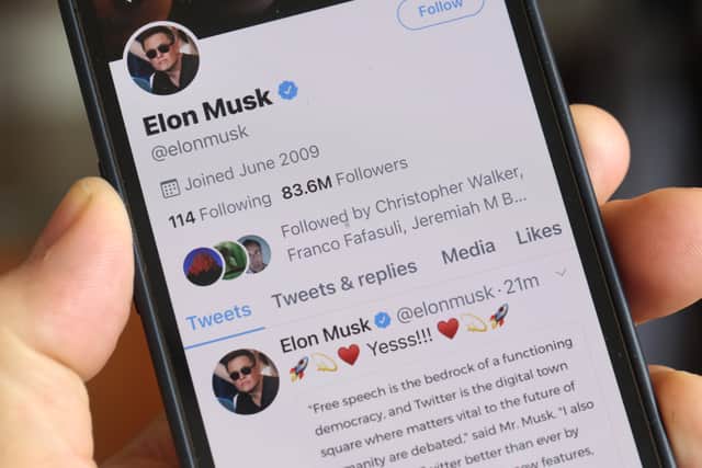 Elon Musk's blue tick on Twitter/X